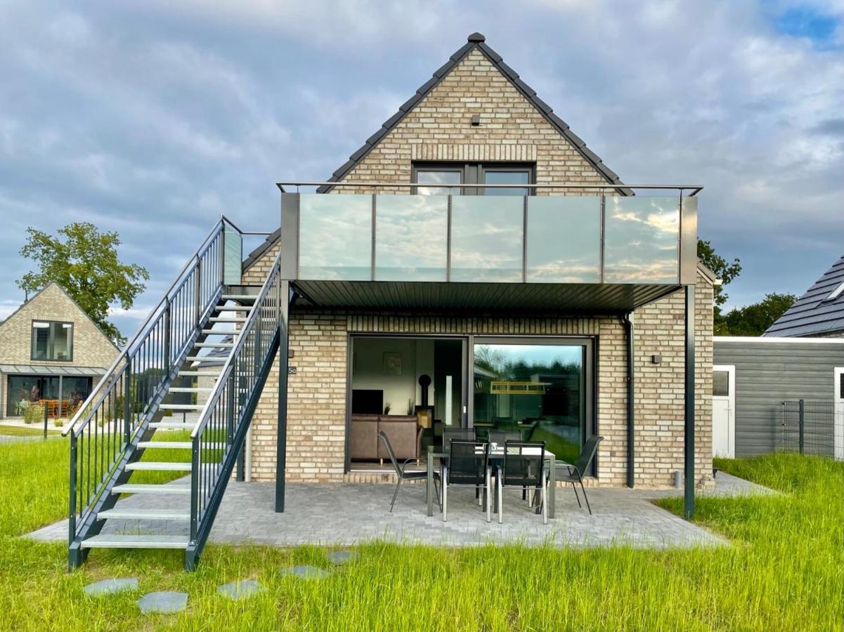 Ferienhaus Panoramadeck Am Harkebruegger See Mit Sauna Und Kamin Villa Barssel  Exterior foto